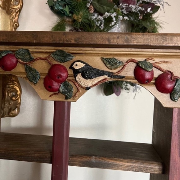 Rare Vintage Large Hand Carved Rustic
Solid Wood Apple Bird Shelf❗️FINAL SALE - Picture 8 of 11